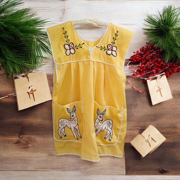 Vintage Other - VTG Kitschy Handmade Christmas apron smock